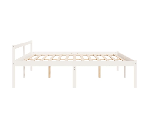 Cama para personas mayores madera maciza pino blanca 200x200 cm