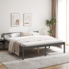 Cama senior sin colchón madera maciza de pino gris 200x200 cm