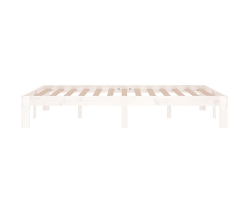 Estructura de cama doble pequeña sin colchón blanco 120x190 cm