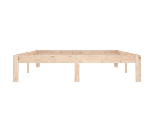 Estructura de cama sin colchón madera maciza pino 140x190 cm