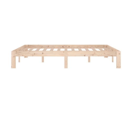 Estructura de cama sin colchón madera maciza pino 140x190 cm