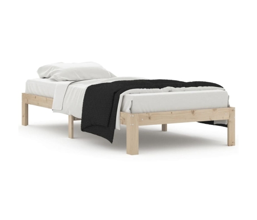 Estructura de cama sin colchón madera maciza de pino 90x200 cm