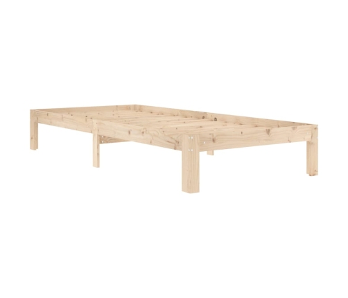 Estructura de cama sin colchón madera maciza de pino 90x200 cm