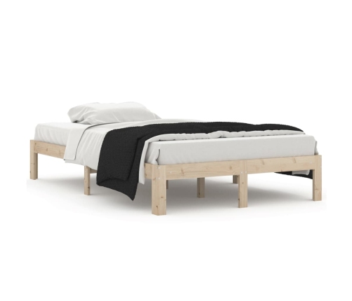 Estructura de cama sin colchón madera de pino maciza 120x200 cm