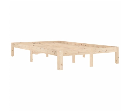 Estructura de cama sin colchón madera de pino maciza 120x200 cm