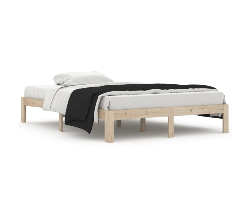 Estructura de cama sin colchón madera maciza de pino 140x200 cm