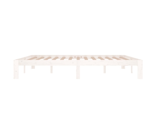 vidaXL Estructura de cama madera maciza blanco Supe King 180x200 cm