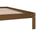 Estructura cama sin colchón madera pino marrón miel 200x200 cm