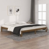 Estructura cama sin colchón madera pino marrón miel 200x200 cm