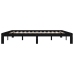Estructura de cama sin colchón madera de pino negro 200x200 cm