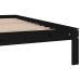 Estructura de cama sin colchón madera de pino negro 200x200 cm