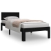 Estructura de cama individual sin colchón negro 75x190 cm