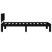 Estructura de cama individual sin colchón negro 75x190 cm