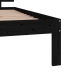 Estructura de cama individual sin colchón negro 75x190 cm