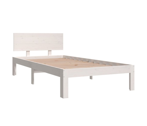 Estructura de cama individual sin colchón blanco 90x190 cm