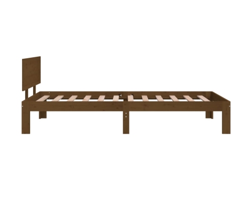 Estructura de cama madera maciza marrón miel 90x190 cm