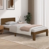 vidaXL Estructura de cama madera maciza marrón miel 90x190 cm