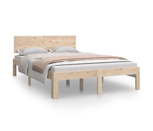 Estructura de cama doble pequeña sin colchón 120x190 cm