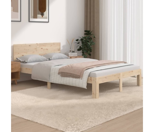 Estructura de cama doble pequeña sin colchón 120x190 cm