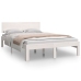 Estructura de cama doble pequeña sin colchón blanco 120x190 cm