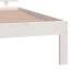 Estructura de cama doble pequeña sin colchón blanco 120x190 cm