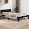 Estructura de cama doble pequeña sin colchón negro 120x190 cm