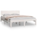 Estructura de cama doble sin colchón blanco 135x190 cm