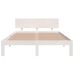 Estructura de cama doble sin colchón blanco 135x190 cm
