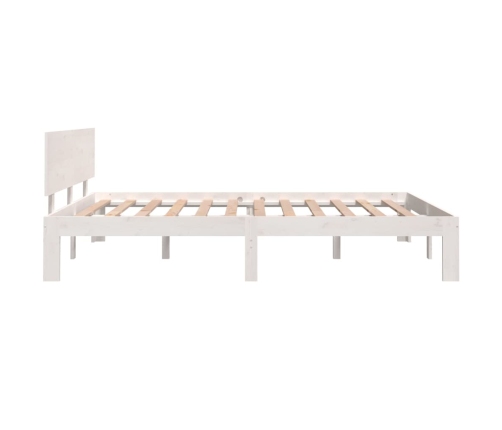 Estructura de cama doble sin colchón blanco 135x190 cm