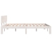 Estructura de cama doble sin colchón blanco 135x190 cm