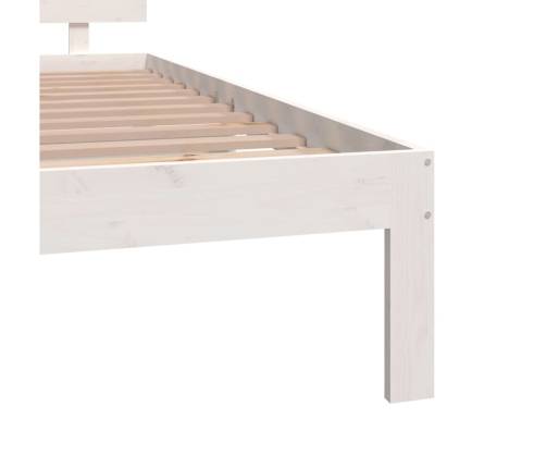 Estructura de cama doble sin colchón blanco 135x190 cm