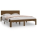 vidaXL Estructura de cama doble madera maciza marrón miel 135x190 cm