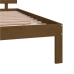 vidaXL Estructura de cama doble madera maciza marrón miel 135x190 cm