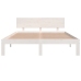 Estructura cama doble sin colchón madera pino blanco 140x190 cm