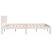 Estructura cama doble sin colchón madera pino blanco 140x190 cm