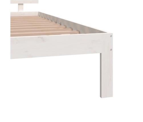 Estructura cama doble sin colchón madera pino blanco 140x190 cm