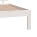 Estructura cama doble sin colchón madera pino blanco 140x190 cm