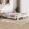 Estructura cama doble sin colchón madera pino blanco 140x190 cm