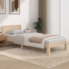 Estructura de cama sin colchón madera maciza de pino 90x200 cm