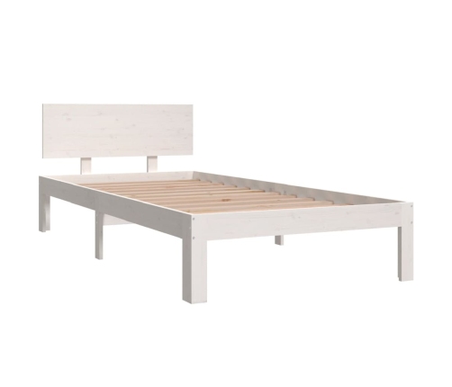 Estructura de cama sin colchón madera de pino blanca 90x200 cm