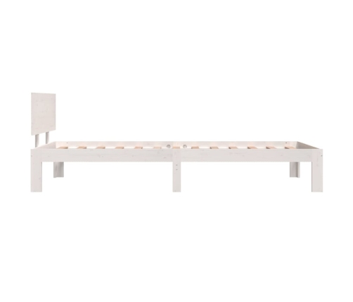 Estructura de cama sin colchón madera de pino blanca 90x200 cm