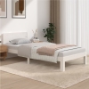 Estructura de cama sin colchón madera de pino blanca 90x200 cm