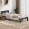 Estructura de cama sin colchón madera de pino gris 90x200 cm