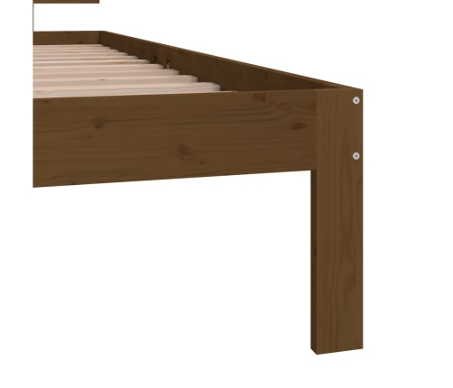 Estructura cama sin colchón madera pino marrón miel 90x200 cm