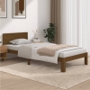 Estructura cama sin colchón madera pino marrón miel 90x200 cm