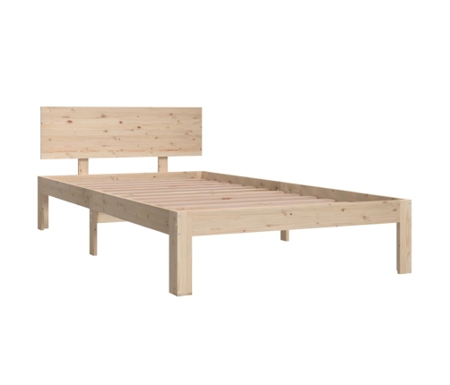 Estructura de cama sin colchón madera maciza de pino 100x200 cm