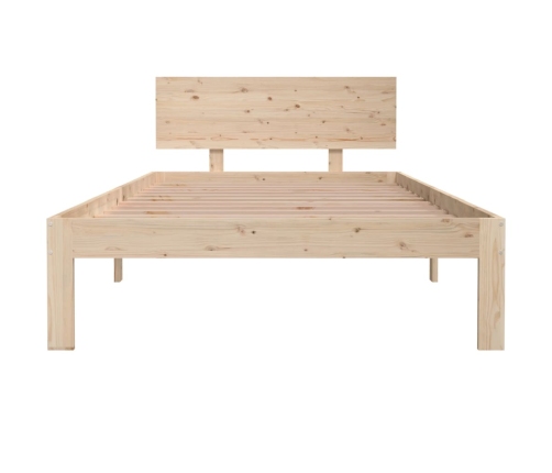 Estructura de cama sin colchón madera maciza de pino 100x200 cm