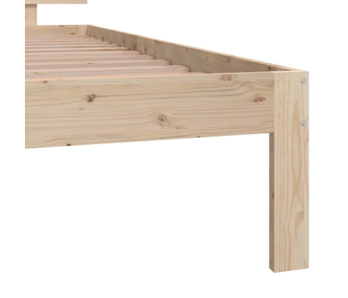 Estructura de cama sin colchón madera maciza de pino 100x200 cm