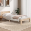 Estructura de cama sin colchón madera maciza de pino 100x200 cm