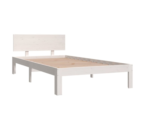 Estructura de cama sin colchón madera de pino blanco 100x200 cm